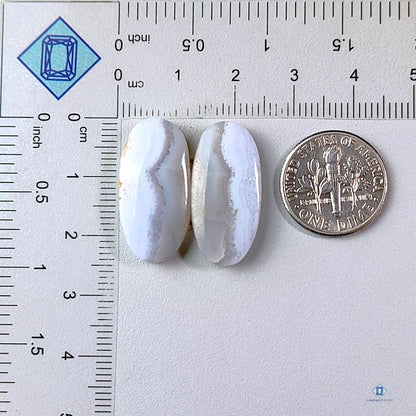 Crazy Lace Agate Oval Pairs