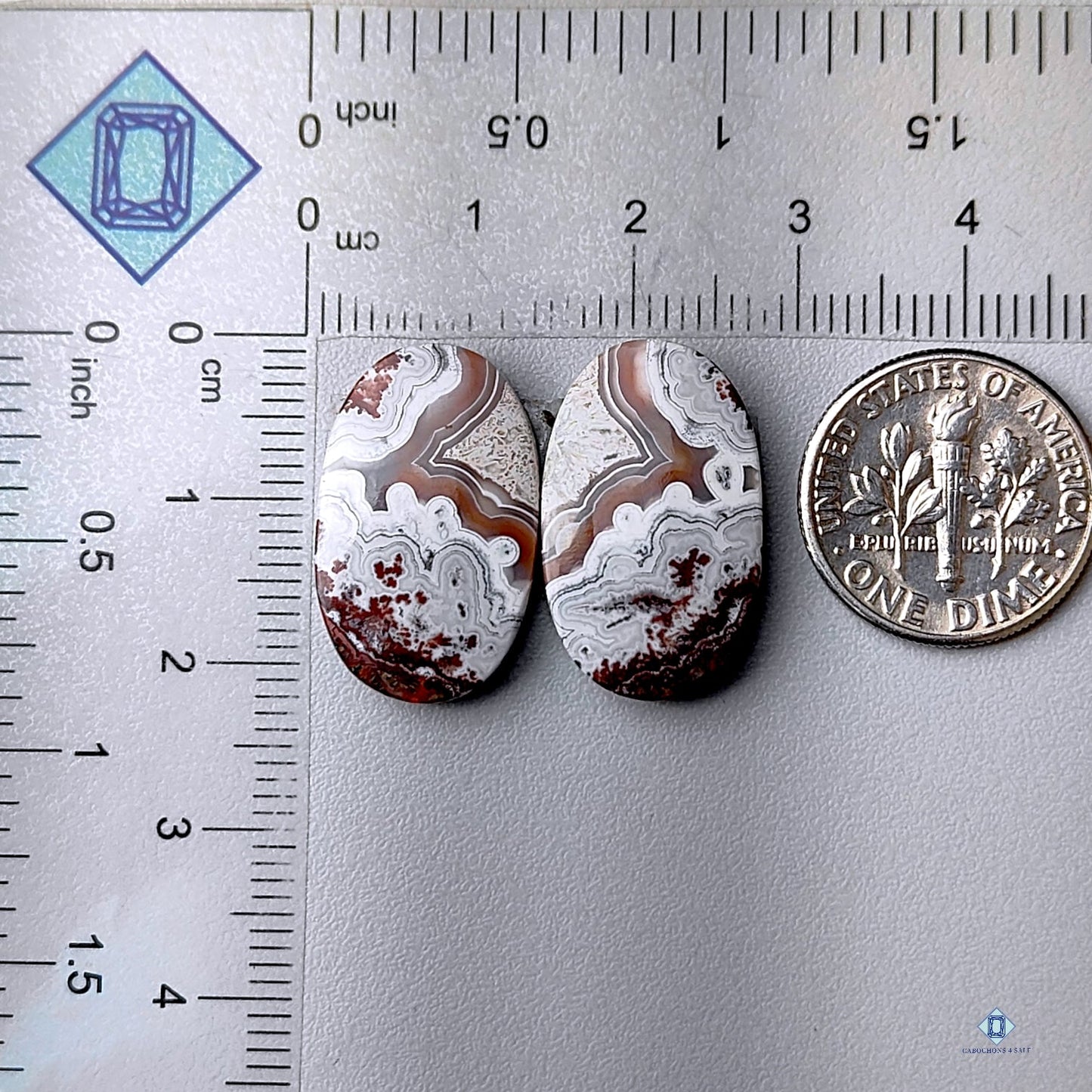 Crazy Lace Agate Oval Pairs