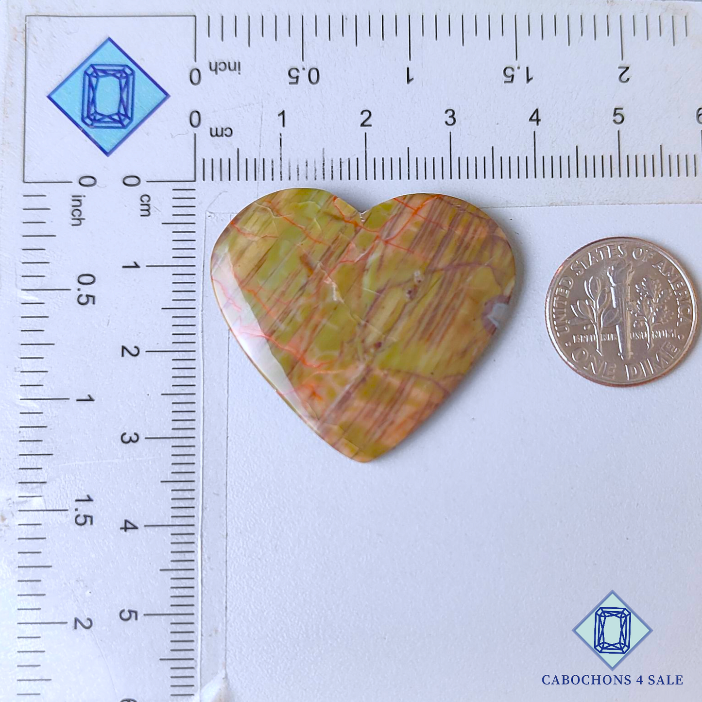Creek Jasper Heart Cabochons