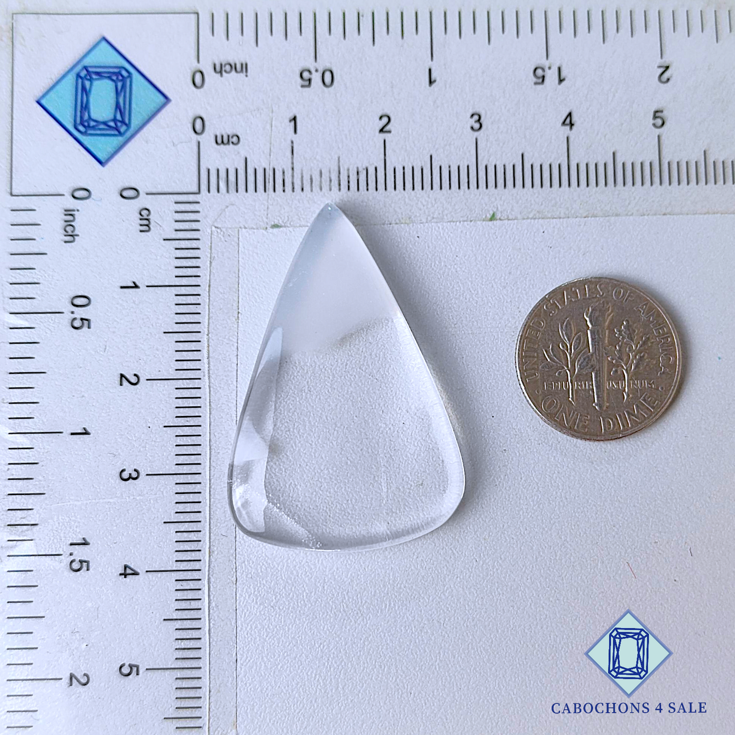 Crystal Quartz Pear Cabochons