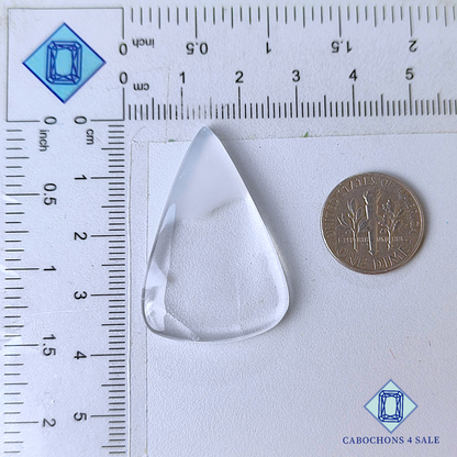 Crystal Quartz Pear Cabochons