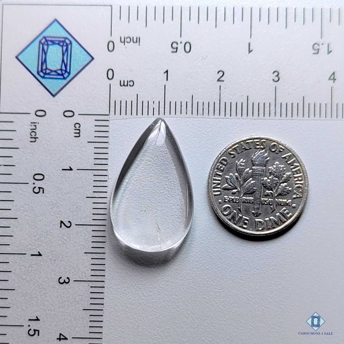 Crystal Quartz Pear Cabochons