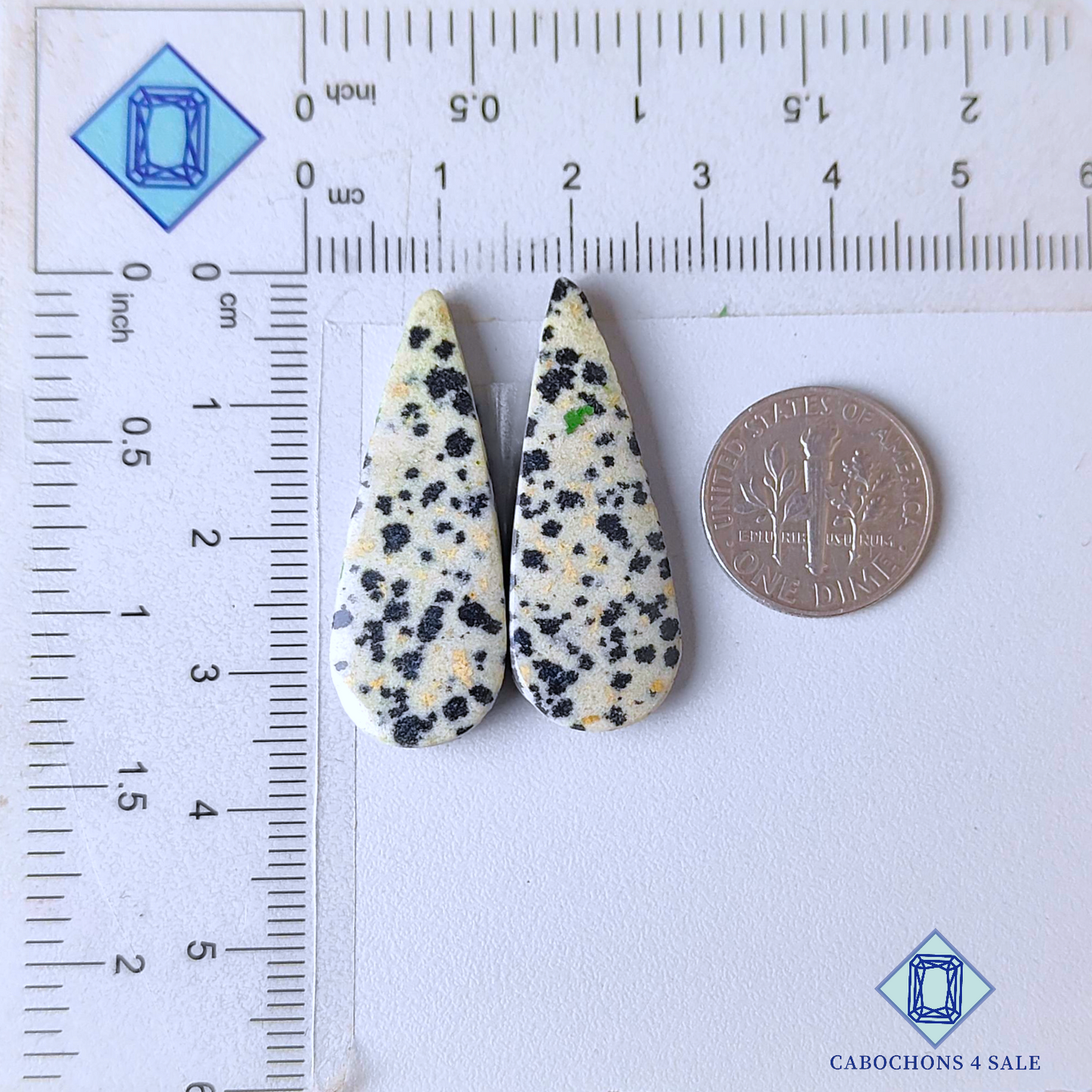 Dalmatian Jasper Pear Pairs