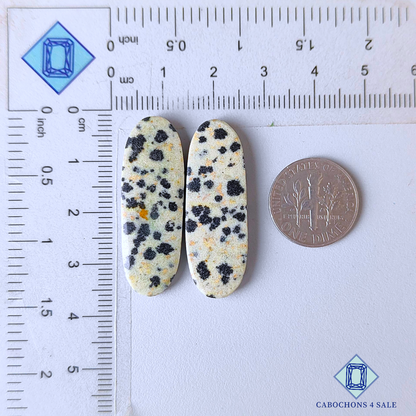 Dalmatian Jasper Oval Pairs