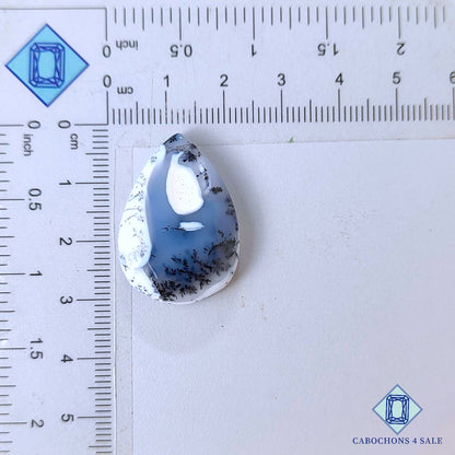 Natural Dendrite Agate Gemstone  Pear Cabochons 29*20*6mm from India available for sale