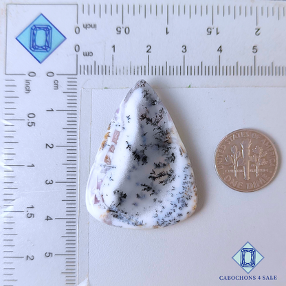 Dendritic Agate Pear Cabochons 40*30*6mm