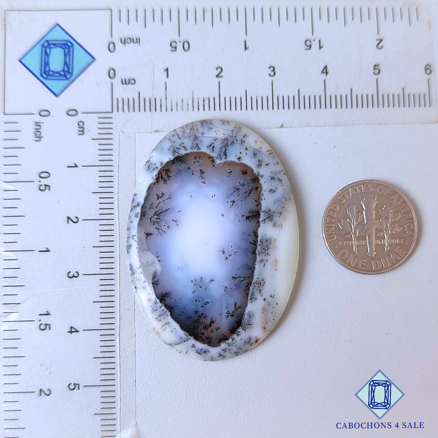 Dendritic Agate Oval Cabochons 44*31*4mm