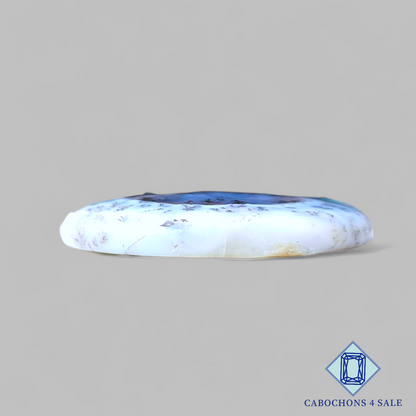 Cabujones ovalados de ágata dendrítica de 37 x 26 x 6 mm