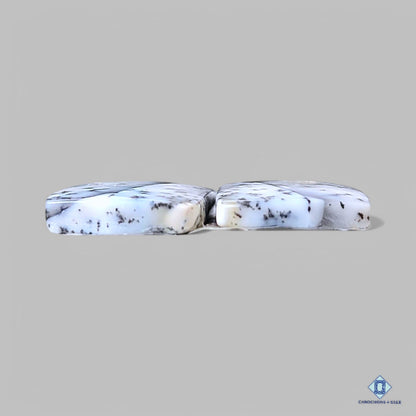 Natural Dendritic Agate Gemstone Rectangle Pairs 17*12*3mm from Brazil available for sale