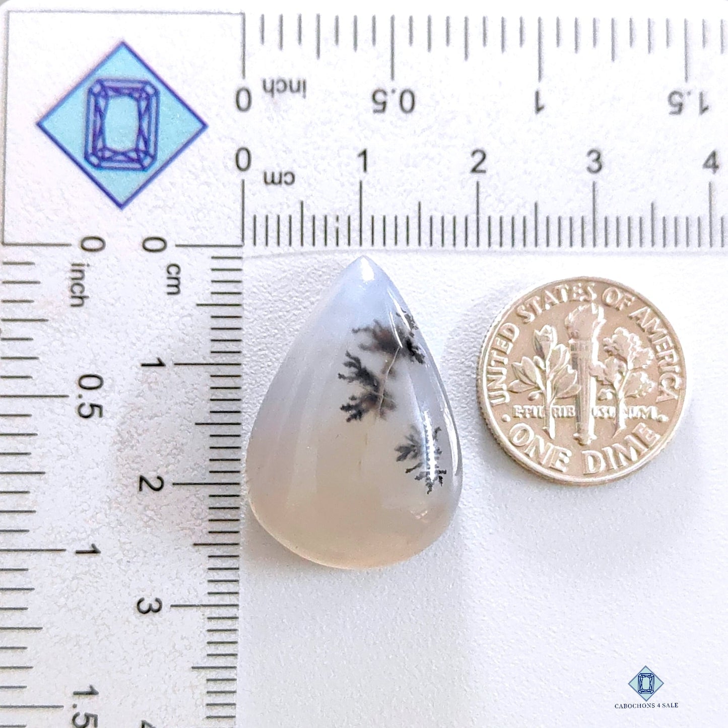 Dendritic Agate Pear Cabochons