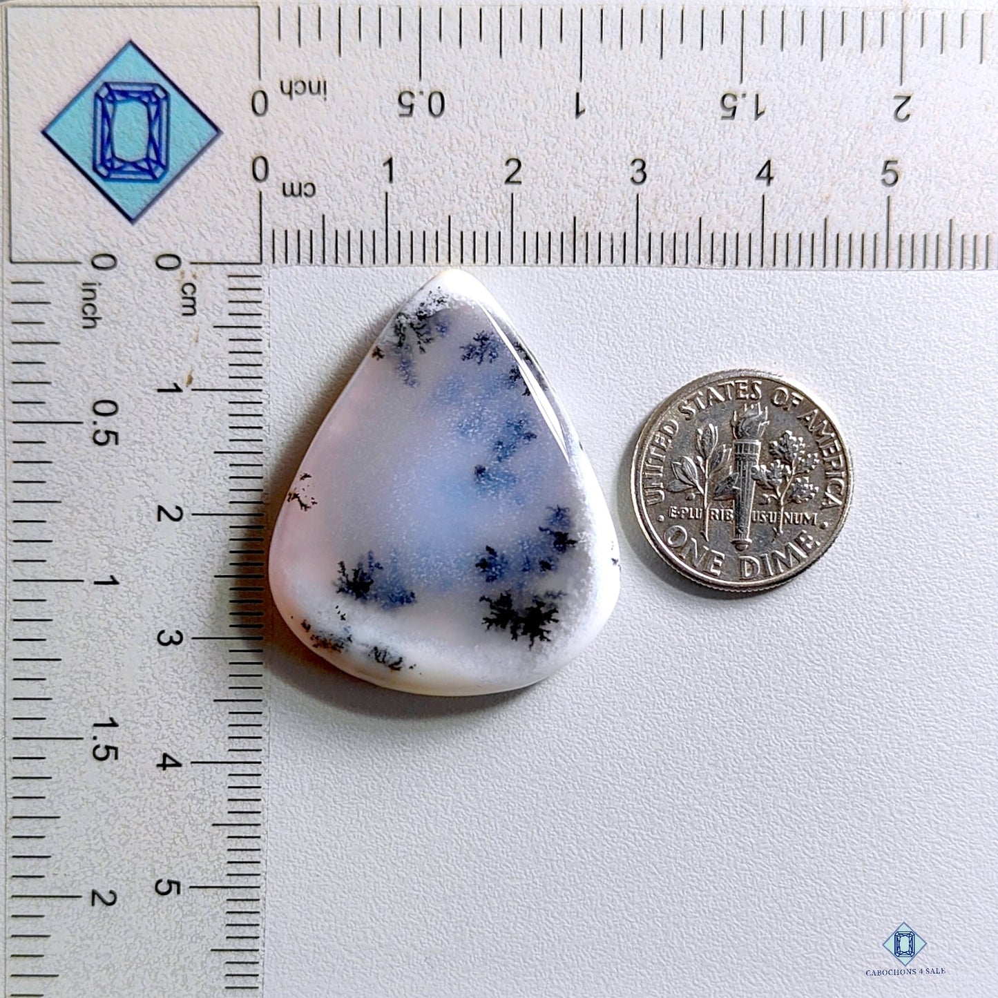 Dendritic Agate Pear Cabochons