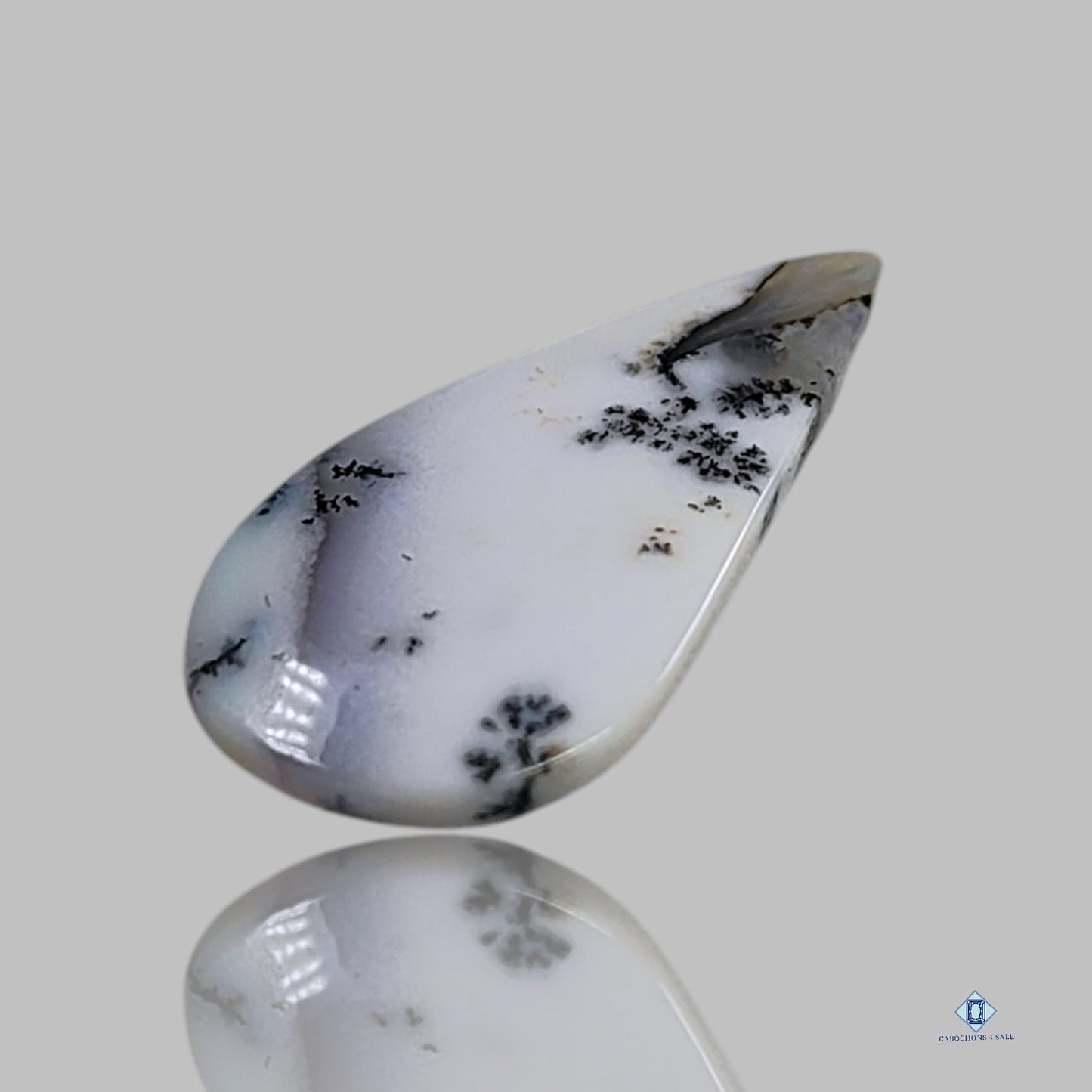 Dendritic Agate Pear Cabochons