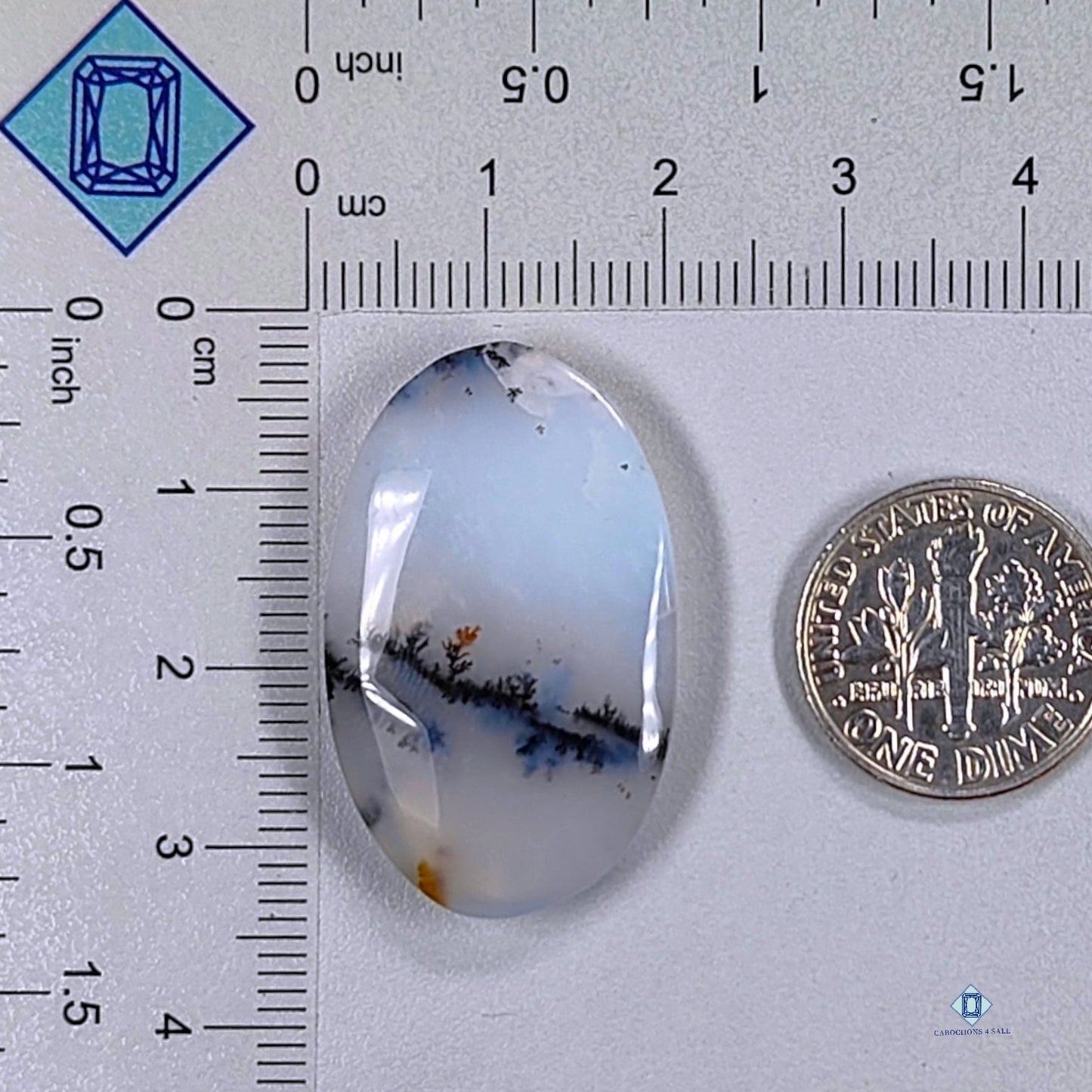 Dendritic Agate Oval Cabochons