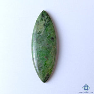 Diopside With Pyrite Inclusion Marquise Cabochons