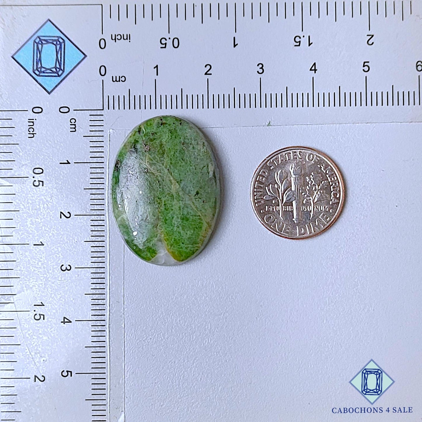 Natural Diopside Gemstone Oval Cabochons 28*21*6mm from Russia available for sale