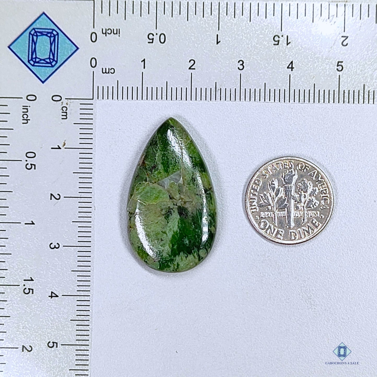 Diopside Pear Cabochons