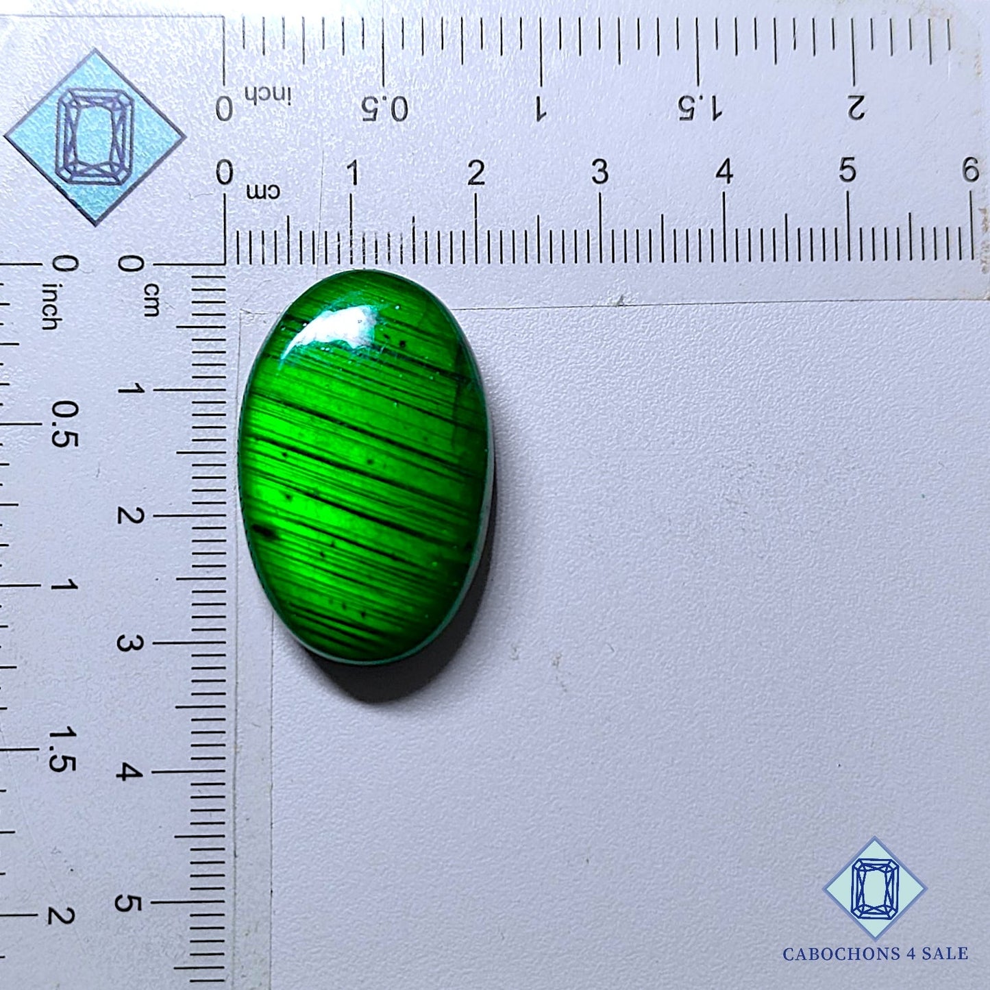 Dyed Green Labradorite Gemstone Oval Cabochons 31*19*7mm available for sale