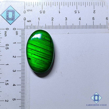 Dyed Green Labradorite Gemstone Oval Cabochons 31*19*7mm available for sale
