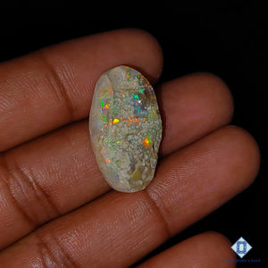 Natural Ethiopian Opal Gemstone Oval Druzy 25*14*7mm from Ethiopia available for sale