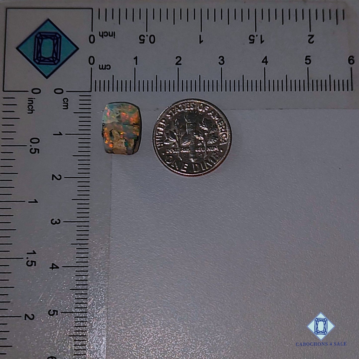 Natural Ethiopian Opal Gemstone Rectangle Druzy 11*9*5mm from Ethiopia available for sale