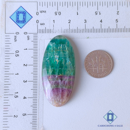 Feather Fluorite Oval Cabochons