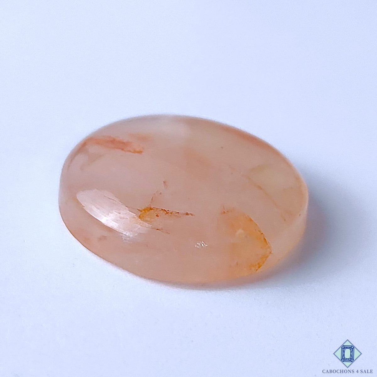 Cabochons4sale round translucent red fire quartz gemstone cabochon 23x7mm
