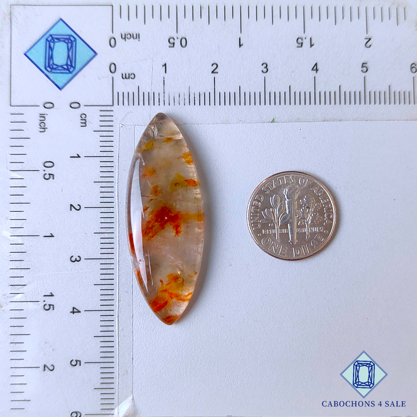Fire Quartz Marquise Cabochons