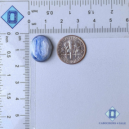 Natural Flashy Blue Kyanite Gemstone Oval Cabochons 16*13*6mm from Brazil  available for sale