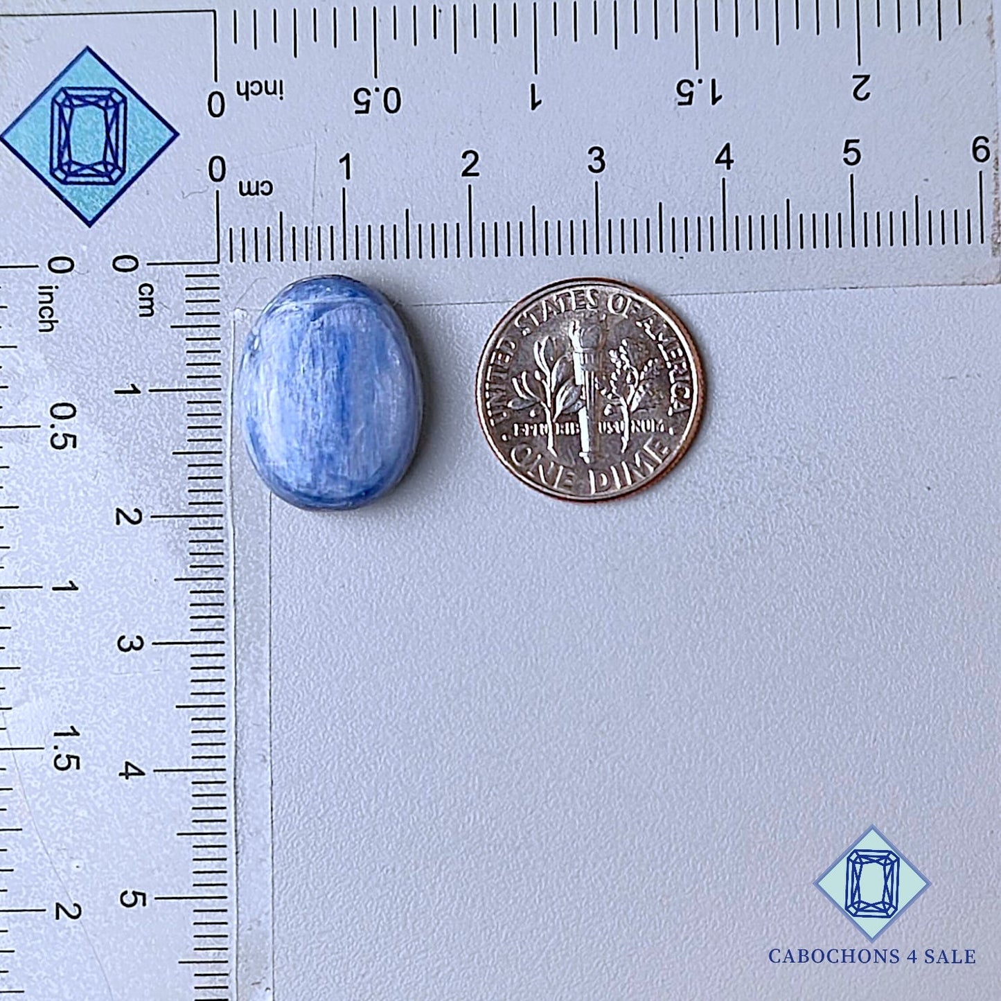 Natural Flashy Blue Kyanite Gemstone Oval Cabochons 18*14*7mm from Brazil  available for sale