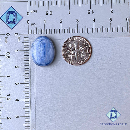 Natural Flashy Blue Kyanite Gemstone Oval Cabochons 18*14*7mm from Brazil  available for sale