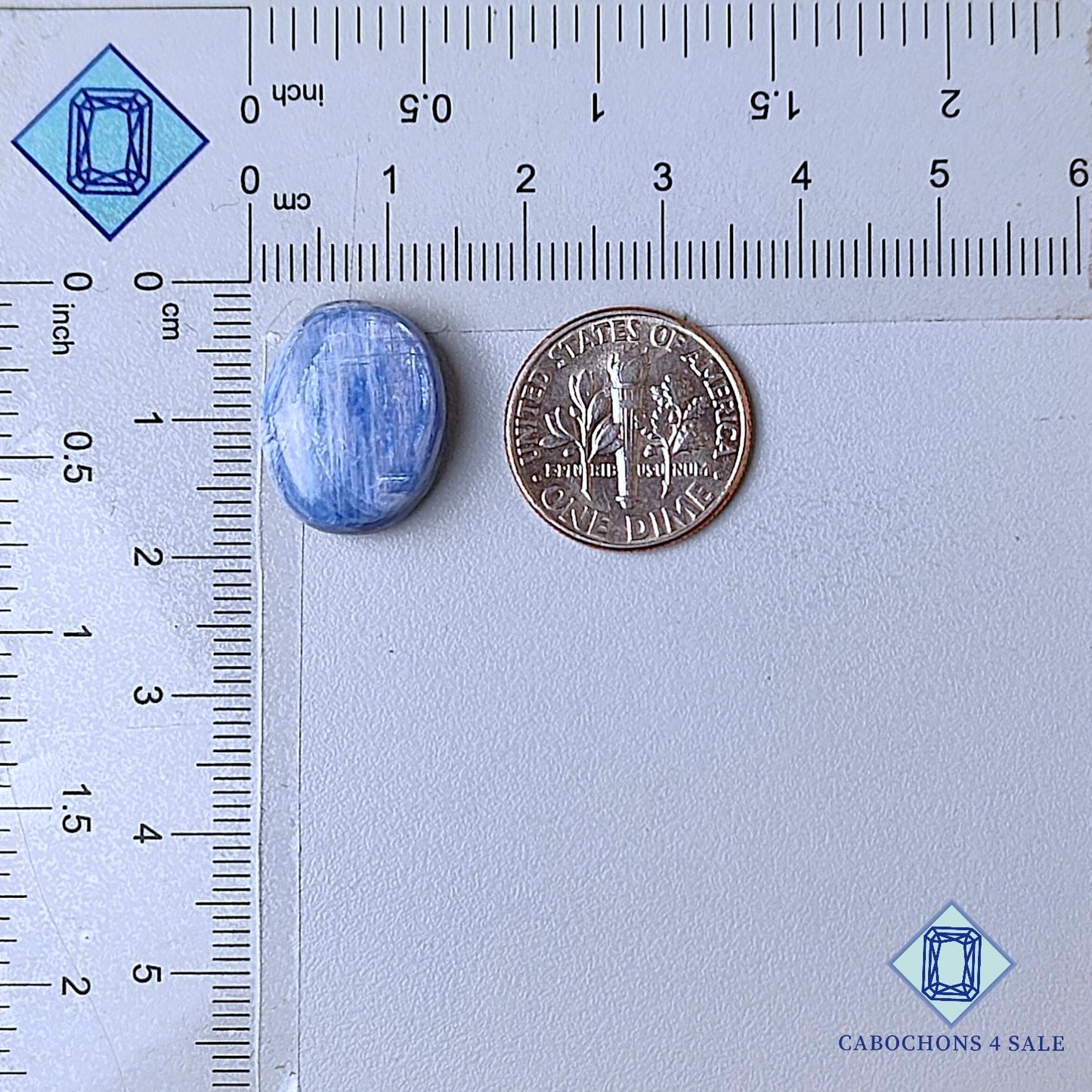 Natural Flashy Blue Kyanite Gemstone Oval Cabochons 17*13*6mm from Brazil  available for sale