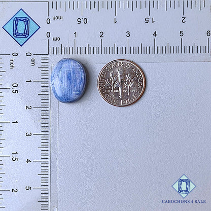 Natural Flashy Blue Kyanite Gemstone Oval Cabochons 17*13*6mm from Brazil  available for sale
