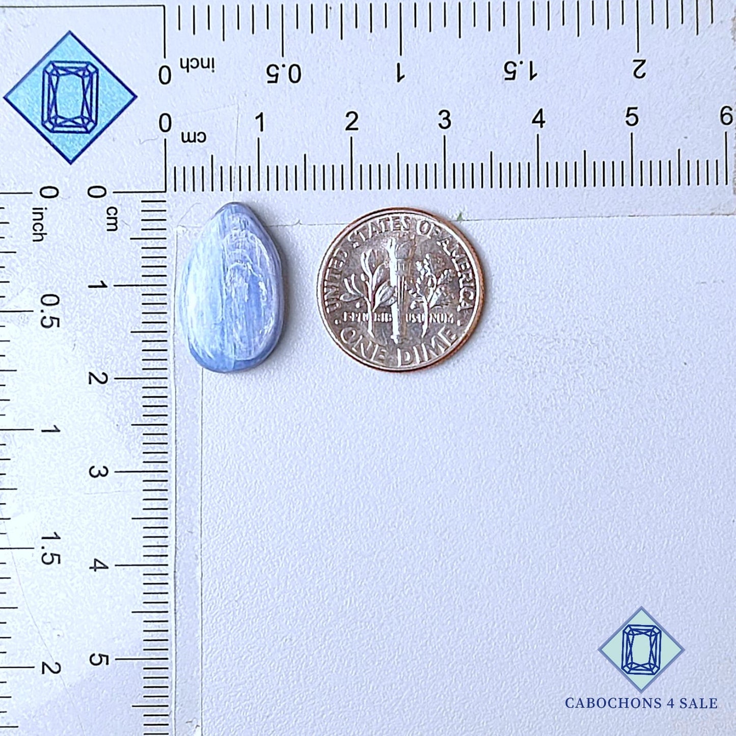 Natural Flashy Blue Kyanite Gemstone Pear Cabochons 18*11*4mm from Brazil  available for sale