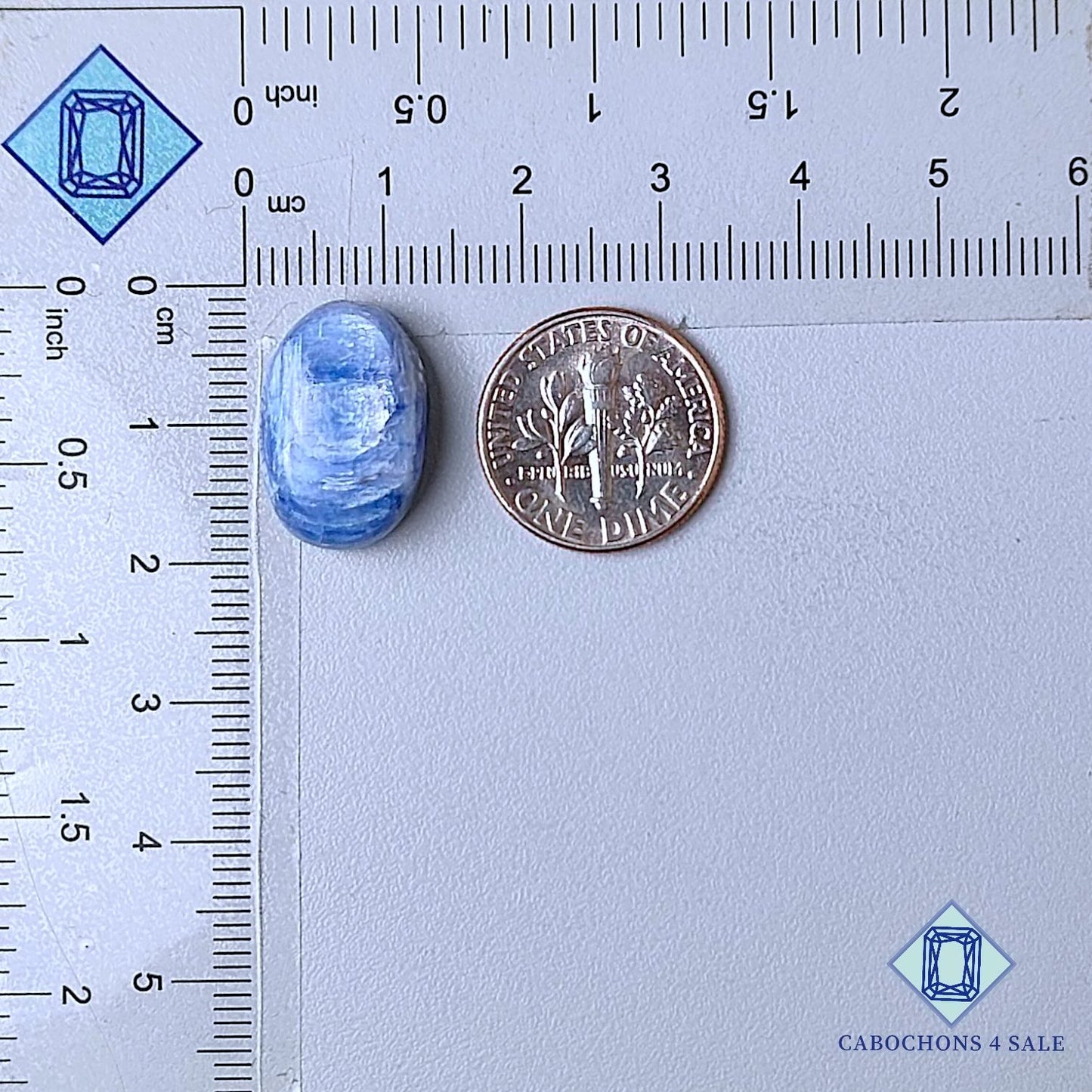 Natural Flashy Blue Kyanite Gemstone Oval Cabochons 18*12*6mm from Brazil  available for sale