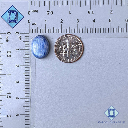 Natural Flashy Blue Kyanite Gemstone Oval Cabochons 14*11*5mm from Brazil  available for sale