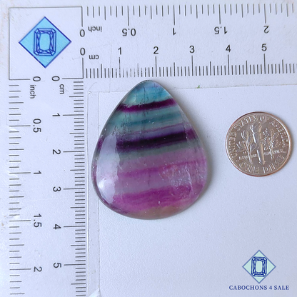 Fluorite Pear Cabochons