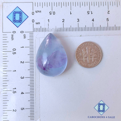 Fluorite Pear Cabochons 28*20*12mm