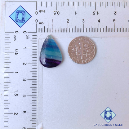 Fluorite Pear Cabochons 21*14*4mm