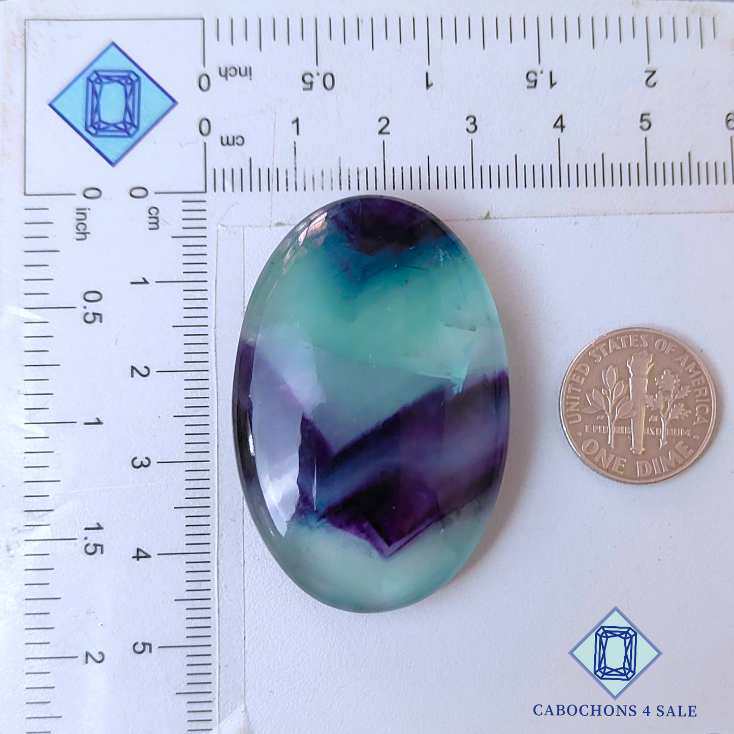 Fluorite Oval Cabochons 45*31*9mm