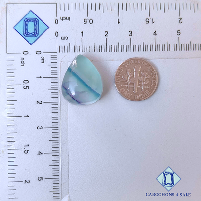 Fluorite Pear Cabochons 20*16*8mm