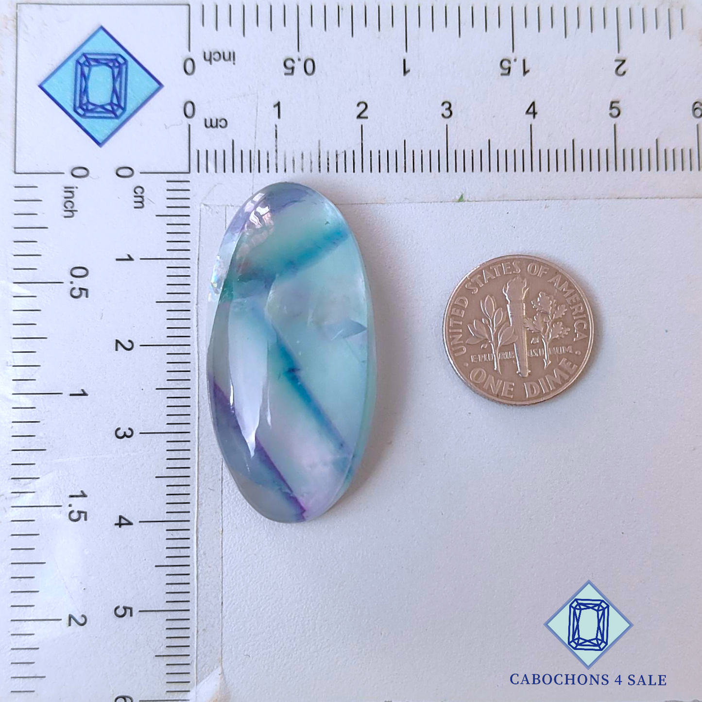 Fluorite Oval Cabochons 39*19*9mm