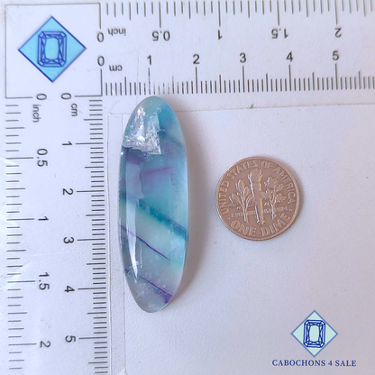 Fluorite Oval Cabochons 44*15*8mm