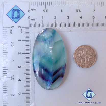 Fluorite Oval Cabochons 47*25*7mm