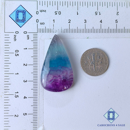Fluorite Pear Cabochons