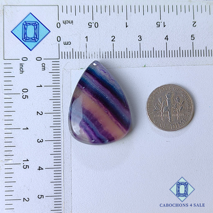 Fluorite Pear Cabochons