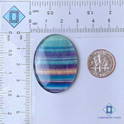 Natural Fluorite Gemstone  Oval Cabochons 37*27*6mm from Mexico available for sale