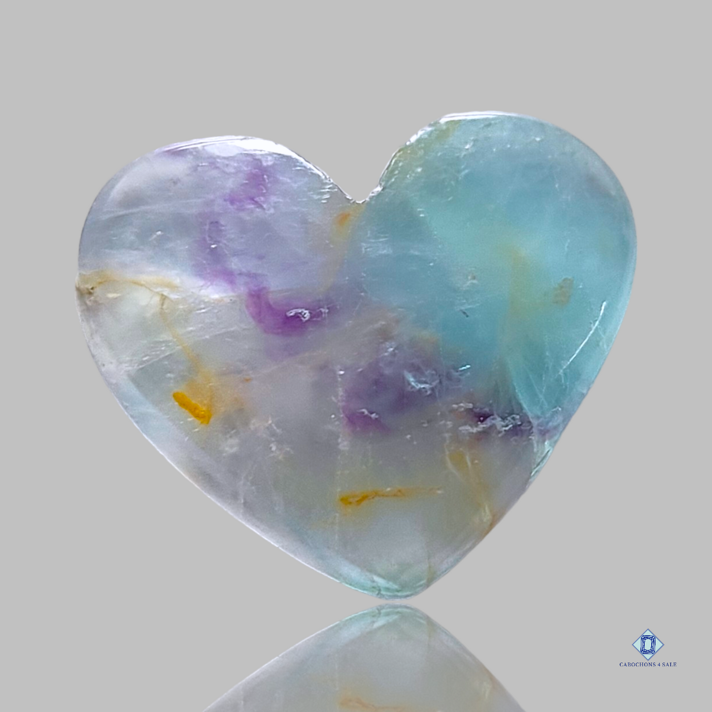 Fluorite-Heart-Cabochons