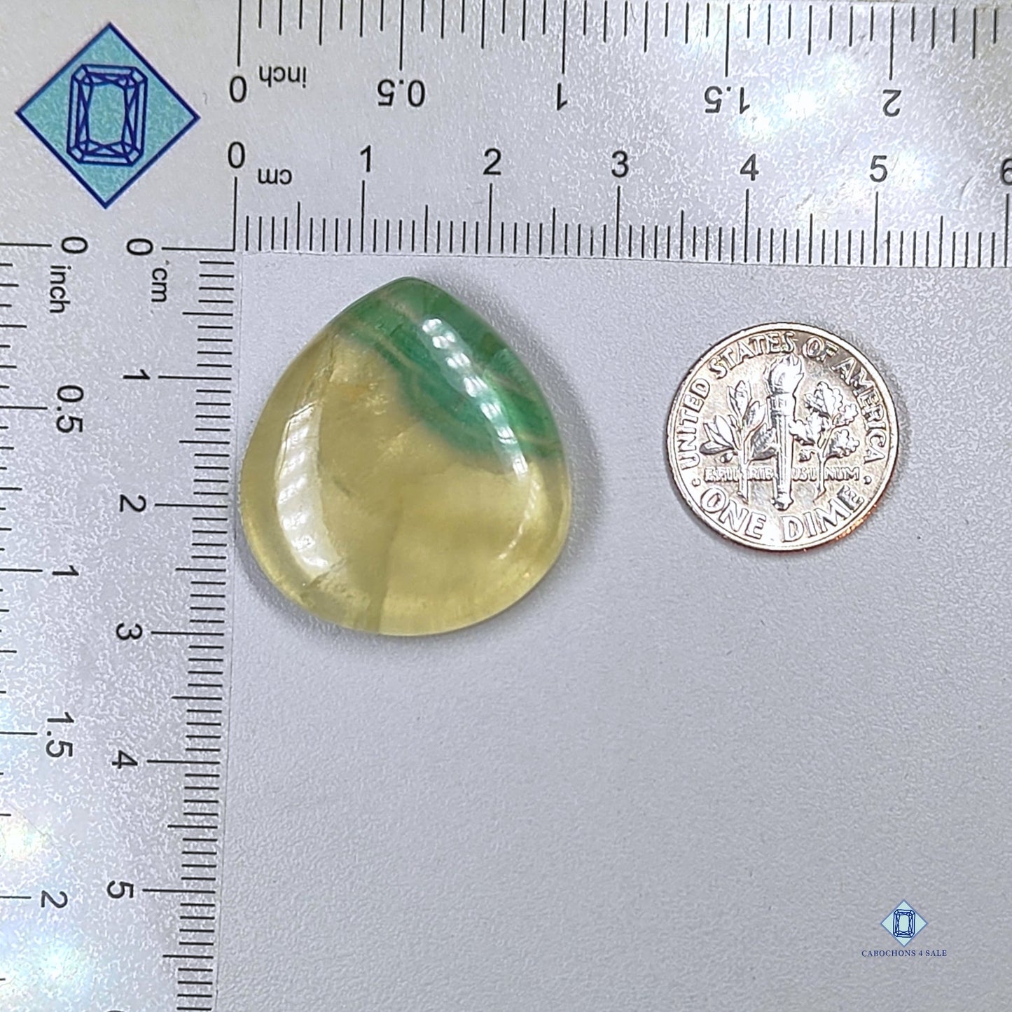 Fluorite Pear Cabochons