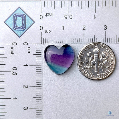 Fluorite Heart Cabochons