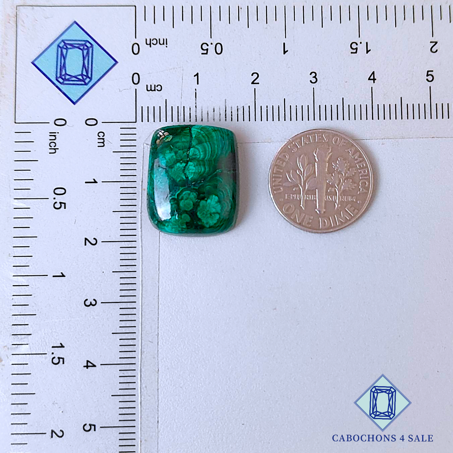 Forest Malachite Fancy Cabochons 18*15*5mm